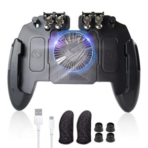 mobile game controller with cooling fan/phone holder/finger sleeves oystick for android iphone mobile game pad trigger controller gaming smartphone of command cellphone