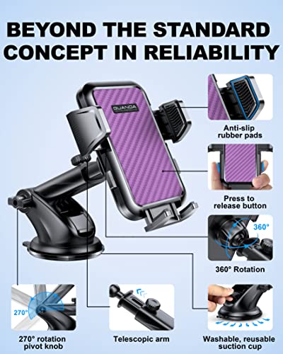 GUANDA TECHNOLOGIES CO., LTD. Cell Phone Stand, Desk Phone Holder, Upgraded Car Mount Phone Holder Dashboard Windshield