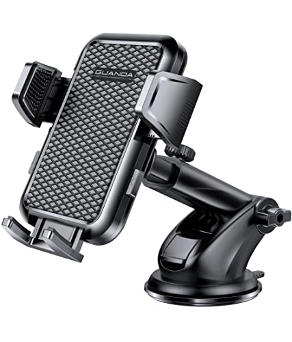 GUANDA TECHNOLOGIES CO., LTD. Cell Phone Stand, Desk Phone Holder, Upgraded Car Mount Phone Holder Dashboard Windshield