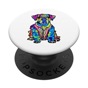 cool dog wearing streetwear popsockets swappable popgrip