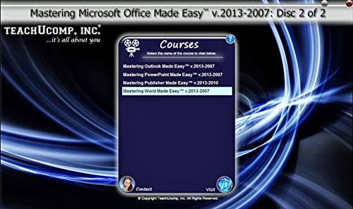 TEACHUCOMP Video Training Tutorial for Microsoft Office 2013 and 2010 DVD-ROM Course and PDF Manuals