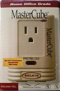 belkin f5c594-tel mastercube surge protector; 688 joules; 10k warranty (discontinued by manufacturer)