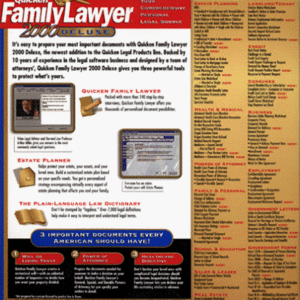 Quicken Family Lawyer 2000 Deluxe