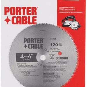 PORTER-CABLE 4-1/2-Inch Circular Saw Blade, Plywood Cutting, 120-Tooth (12057)