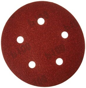 porter-cable 735501025 5-inch hook & loop sandpaper, 100 grit with 5 holes (25-pack)