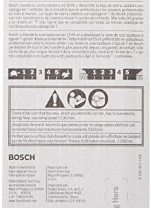 BOSCH T101BR 5-Piece 4 In. 10 TPI Reverse Pitch Clean for Wood T-Shank Jig Saw Blades