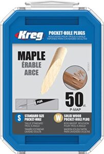 kreg p-map solid-wood pocket-hole plugs - maple (50 count)