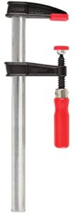 bessey light duty tradesman's bar clamp - 2.5x12 in - tgj2.512 - woodworking clamps with wooden handle, ideal for home improvement & workbench projects, carpentry and cabinetry, black & red