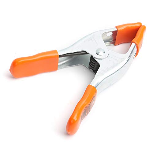 Adjustable Clamp Co Jorgensen 3202-HT 2-Inch Spring Clamp with Handle and Tip,Silver/Orange