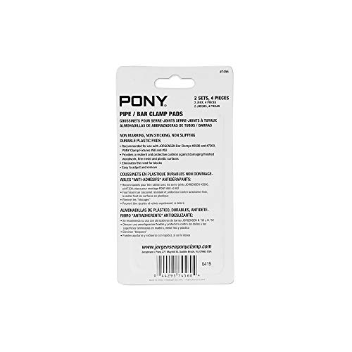 Pony Jorgensen 7456 Cushion Clamp Pads (4-Pack), Black