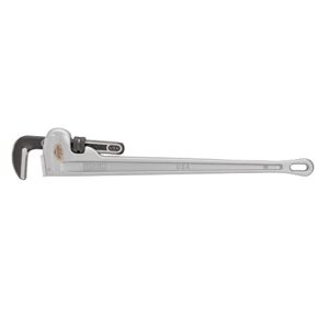 RIDGID 31110 Model 836 Aluminum Straight 36" Plumbing Pipe Wrench, Silver, Made In The USA