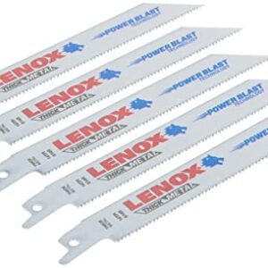 LENOX Reciprocating Saw Blades, Metal Cutting, 6-Inch, 14 TPI, 5-Pack (20564614R)
