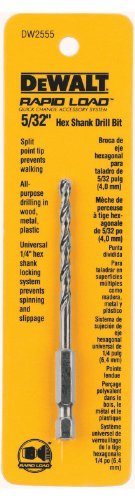 DEWALT DW2555 5/32-Inch Hex Shank Drill Bit,Black