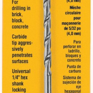 DEWALT DW2572 5/32-Inch Rotary Masonry Bit