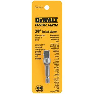 dewalt dw2542 1/4-inch hex drive to 3/8-inch socket adapter , silver