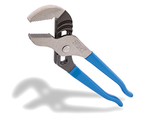 Channellock 430 Tongue & Groove Pliers | 10" Straight Jaw Groove Joint Plier with Comfort Grips | 2" Jaw Capacity | Laser Heat-Treated 90° Teeth| Forged From High Carbon Steel | Made In USA,Black, Blue, Silver,10-Inch