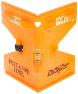 johnson level & tool 175-o orange post & pipe level, 4" x 5" x 9", orange, 1 level