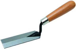 marshalltown masonry margin trowel, 5 inches by 2 inches, carbon steel blade, wood handle, 97