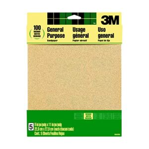 3m 9002na-20-cc 9002 sandpaper, 9 in x 11 in