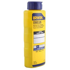 IRWIN Tools STRAIT-LINE 64901 Standard Marking Chalk, 8-ounce, Blue (64901)