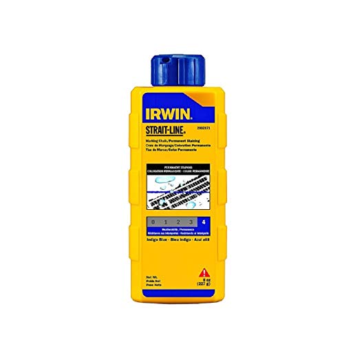 IRWIN Tools STRAIT-LINE 64901 Standard Marking Chalk, 8-ounce, Blue (64901)