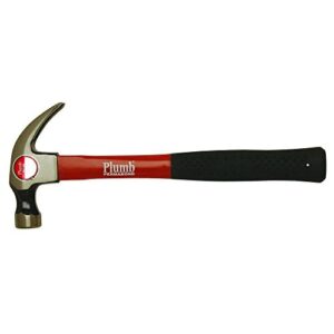plumb 20 oz. regular curve claw hammer with fiberglass handle - 11405