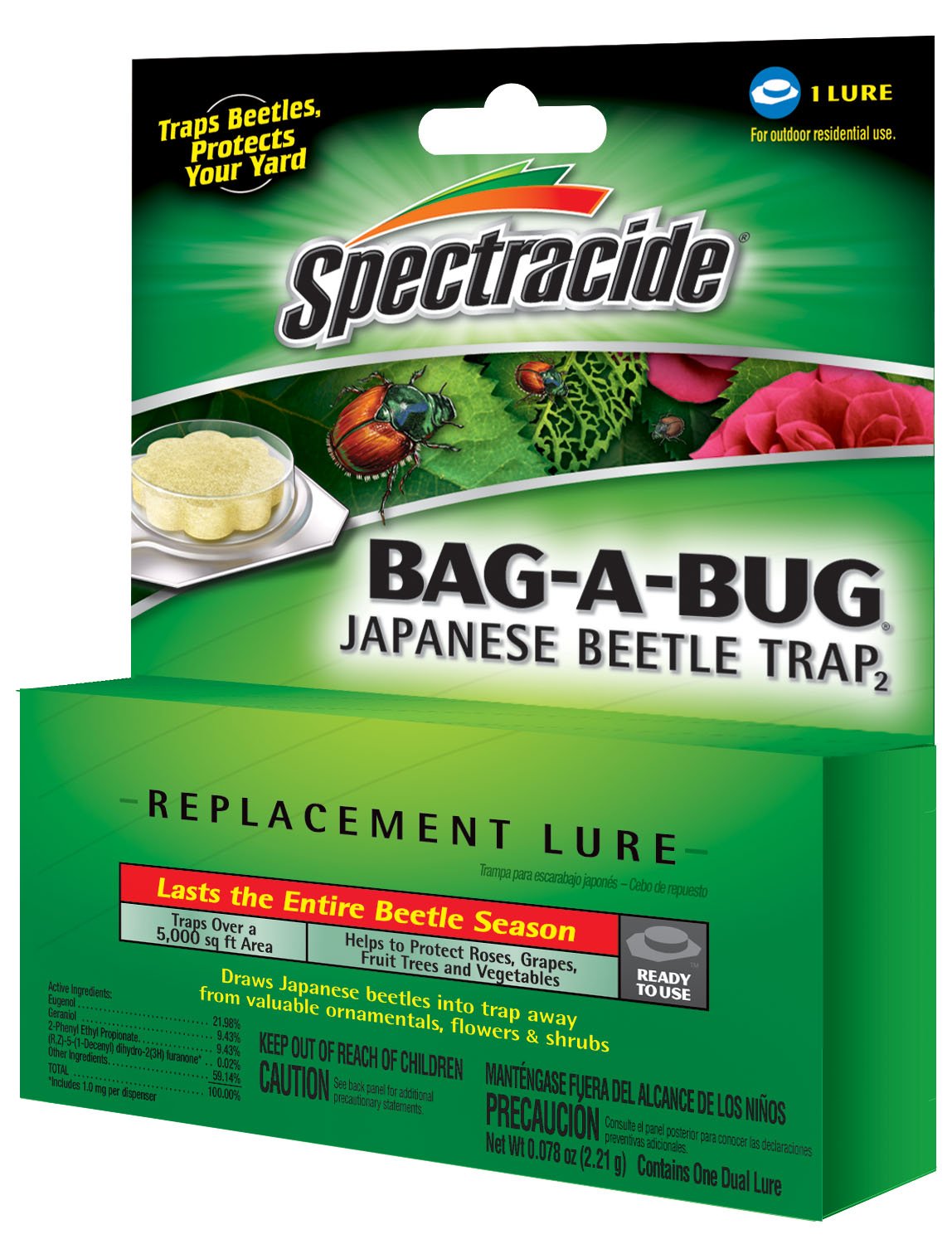 Spectracide Bag-A-Bug Japanese Beetle Trap Replacement Lure 1 Count, Lure Refill