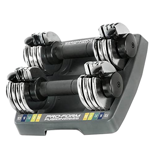 ProForm SpaceSaver Dumbbell (25 Double),Black