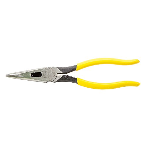 Klein Tools D203-8 Needle Nose Pliers, Long Nose Side Cutters, Alligator Pliers with Extended Handles, 8-Inch
