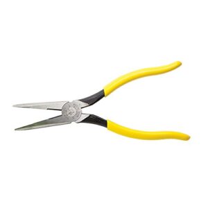 Klein Tools D203-8 Needle Nose Pliers, Long Nose Side Cutters, Alligator Pliers with Extended Handles, 8-Inch