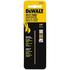DEWALT DW1208-1/8-Inch Cobalt Alloy Split Point Twist Drill Bit
