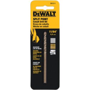 dewalt dw1211 11/64-inch cobalt alloy split point twist drill bit
