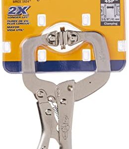 IRWIN VISE-GRIP C Clamp, Locking with Swivel Pads, 4-inch (165)