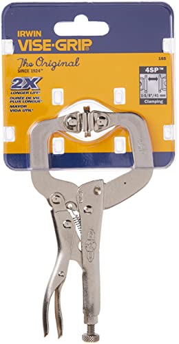 IRWIN VISE-GRIP C Clamp, Locking with Swivel Pads, 4-inch (165)