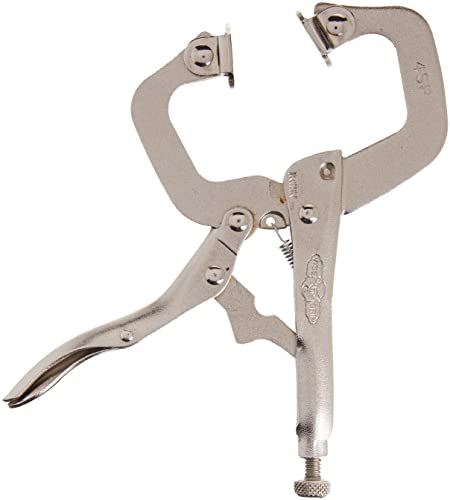 IRWIN VISE-GRIP C Clamp, Locking with Swivel Pads, 4-inch (165)