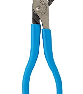 CHANNELLOCK 424 Straight Jaw Tongue & Groove Pliers, 4.5-inch | 1/2-inch Jaw Capacity | 3 Adjustments | Forged High-Carbon U.S. Steel | 90° Teeth Grip in Both Directions | Made in USA, Polished Steel