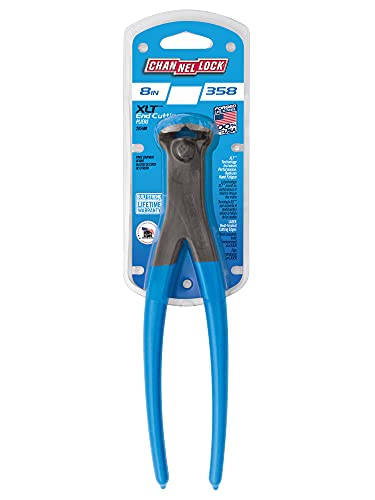 Channellock 358 8-Inch End Cutting Plier,Blue