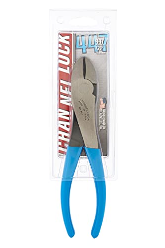 Channellock 447 GIDDS2-821226 Curved Jaw Diagonal Cutting Plier Grey/Blue, 7.5-Inch Curved Diagonal