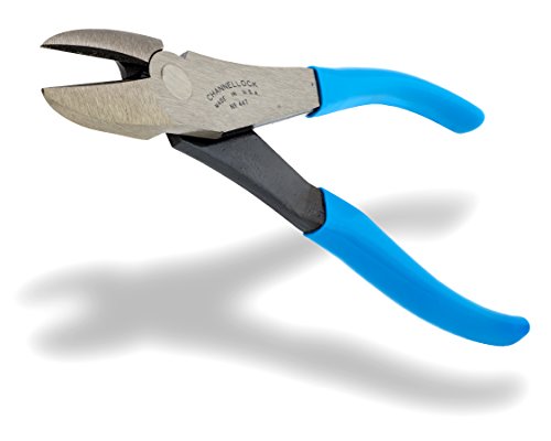 Channellock 447 GIDDS2-821226 Curved Jaw Diagonal Cutting Plier Grey/Blue, 7.5-Inch Curved Diagonal