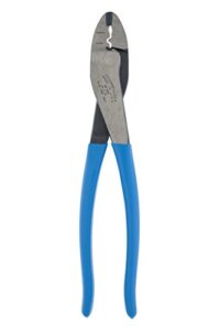 channellock 909 9.5-inch wire crimping tool | electrician's terminal crimp pliers with cutter are designed for insulated and non-insulated connections