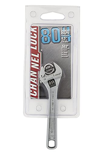 Channellock 804 4.5-Inch Adjustable Wrench, Chrome