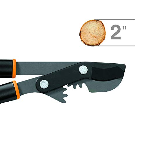 Fiskars 32" PowerGear Bypass Lopper and Tree Trimmer - Sharp Precision-Ground Steel Blade for Cutting up to 2" Diameter - Lawn and Garden Tools - Orange/Black