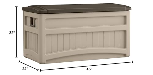 Suncast DB8000B Deck Box, Deluxe, Light Taupe