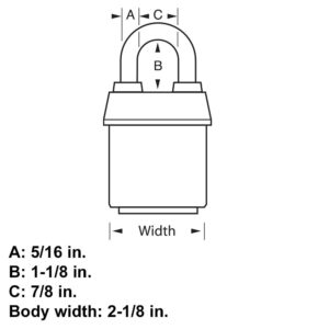 Master Lock 911DPF Heavy Duty Outdoor Padlock with Key, 1 Pack, Yellow