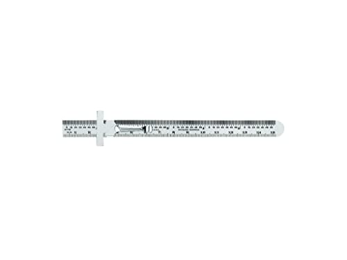 General Tools 300ME 6-Inch Flex Precision Stainless Steel Rule mm, 64 grad