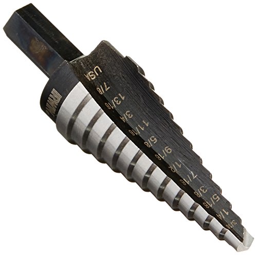 IRWIN Step Drill Bit, 3/16-Inch to 7/8-Inch, 3/8-Inch Shank (10234)