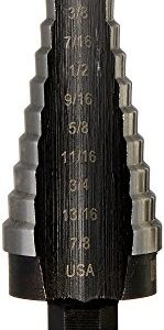 IRWIN Step Drill Bit, 3/16-Inch to 7/8-Inch, 3/8-Inch Shank (10234)