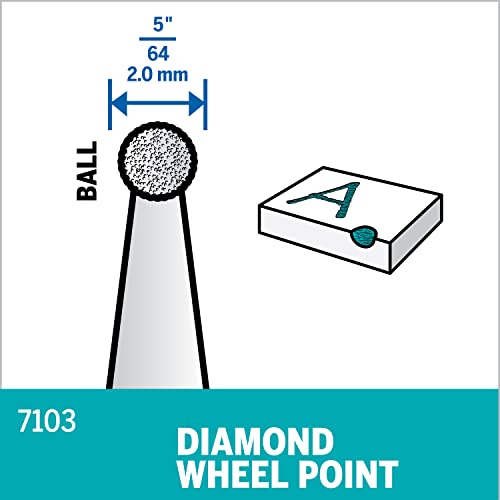 Dremel 7103 5/64" Inch Diamond Wheel Point, Rotary Tool Accessory