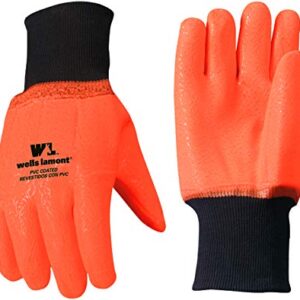 Wells Lamont unisex adult 164 Chemical Resistant Gloves, Orange, One Size Pack of 1 US