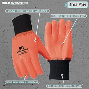 Wells Lamont unisex adult 164 Chemical Resistant Gloves, Orange, One Size Pack of 1 US